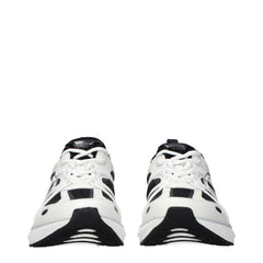 White Fabric Athletic Sneakers
