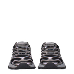 Black Fabric Athletic Sneakers