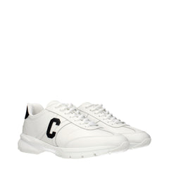 White Leather Athletic Sneakers