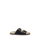 Blue Calf Leather Bos Taurus Sandals