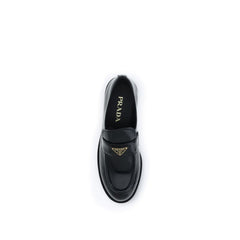 Black Calf Leather Bos Taurus Slip-On Loafers