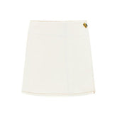 White Cotton Mini Skirt