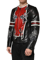 Multicolor Guns n' Roses Full Zip Men Biker Jacket