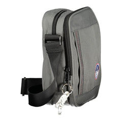 حقيبة كتف رجالية من البوليستر باللون الرمادي