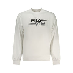 White Polyester Men Sweatshirt