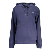 Blue Cotton Women's Hooded Sweatshirt