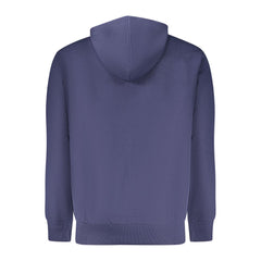 Blue Cotton Mens Sweatshirt with Hood