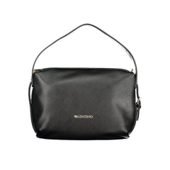 Black Polyurethane Women's Shoulder Bag