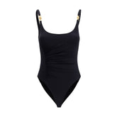 Black Polyamide One-Piece Swimsuit