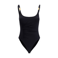 Black Polyamide One-Piece Swimsuit