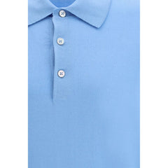 قميص بولو بولو قطن أزرق