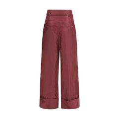 Bordeaux Silk Dress Pants