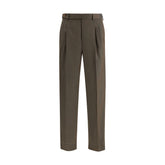 Bicolor Fleece Wool Casual Pants