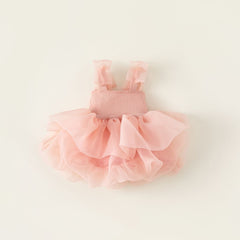 Summer Children Straps Pettiskirt Mesh Princess Dress