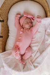 جمبسوت أطفال رضع محبوك ومطاطي ومفتول للبنات