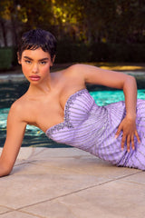 Fitted Strapless Embellshed Gown-1