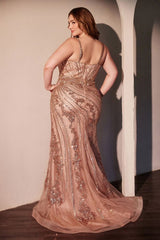 فستان من الدانتيل المزركش المُنحني المزركش -2