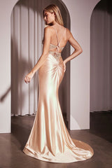 فستان ضيق من الكريستال والساتان - 1