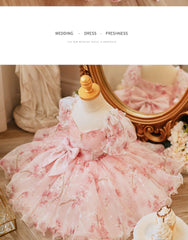 Bride Fellow Kids Wedding Birthday Party Sweet Evening Dress