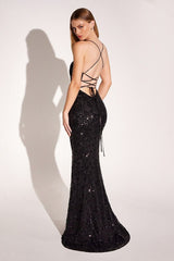 Mermaid Dress With A V-Neckline And Delicate Thin Straps-1