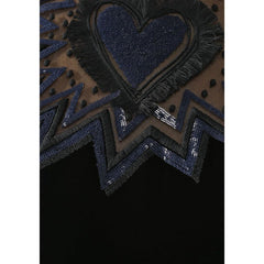 فستان كوكتيل أسود من الفسكوز