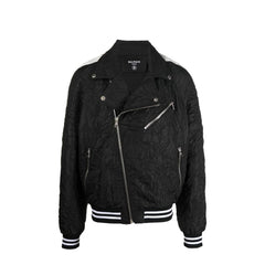 Black Polyester Bomber