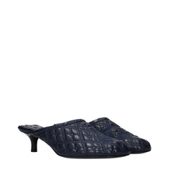 شبشب جلدي أزرق