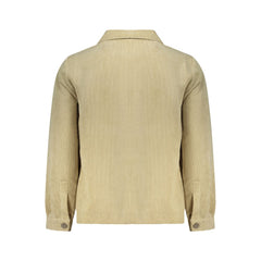 Beige Polyester Men's Shirt