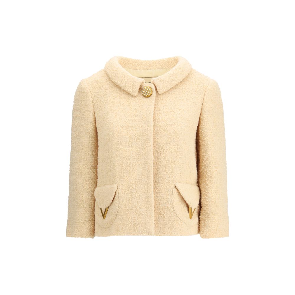 Cream Fleece Wool Coat