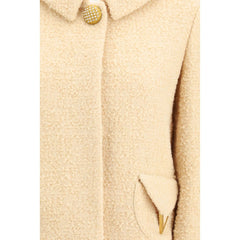 Cream Fleece Wool Coat
