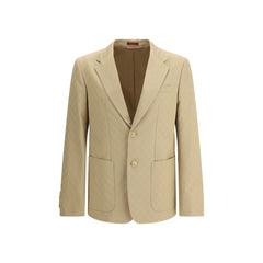 Beige Cotton Blazer