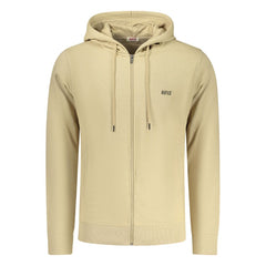Beige Cotton Men's Hoodie