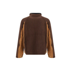 Beige Cotton Biker Jacket