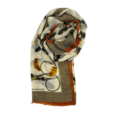 Beige Fleece Wool Women Scarf