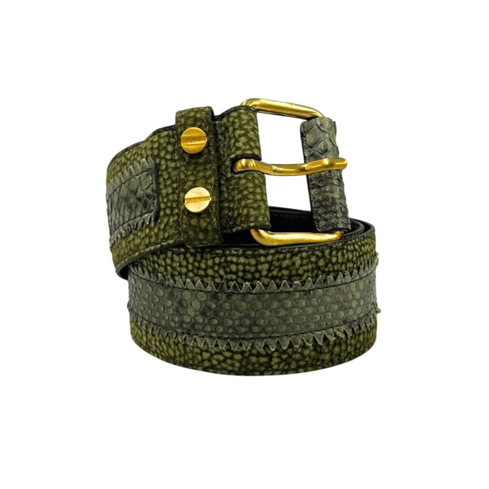 Green Genuine Leather Women Belt