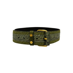 Green Genuine Leather Women Belt