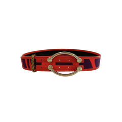 Orange Leather Women Belt