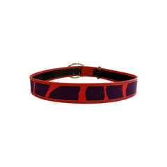 Orange Leather Women Belt
