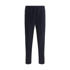 Blue Polyester Joggers (Workout Pants)