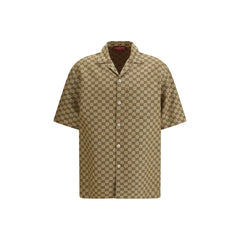 Beige Linen Shortsleeve Shirt
