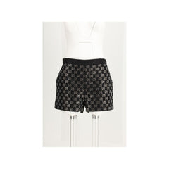 Black Viscose Short And Mini Shorts