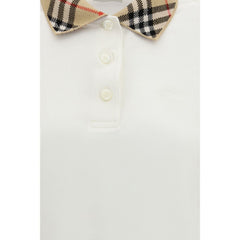 قميص بولو قطن أبيض