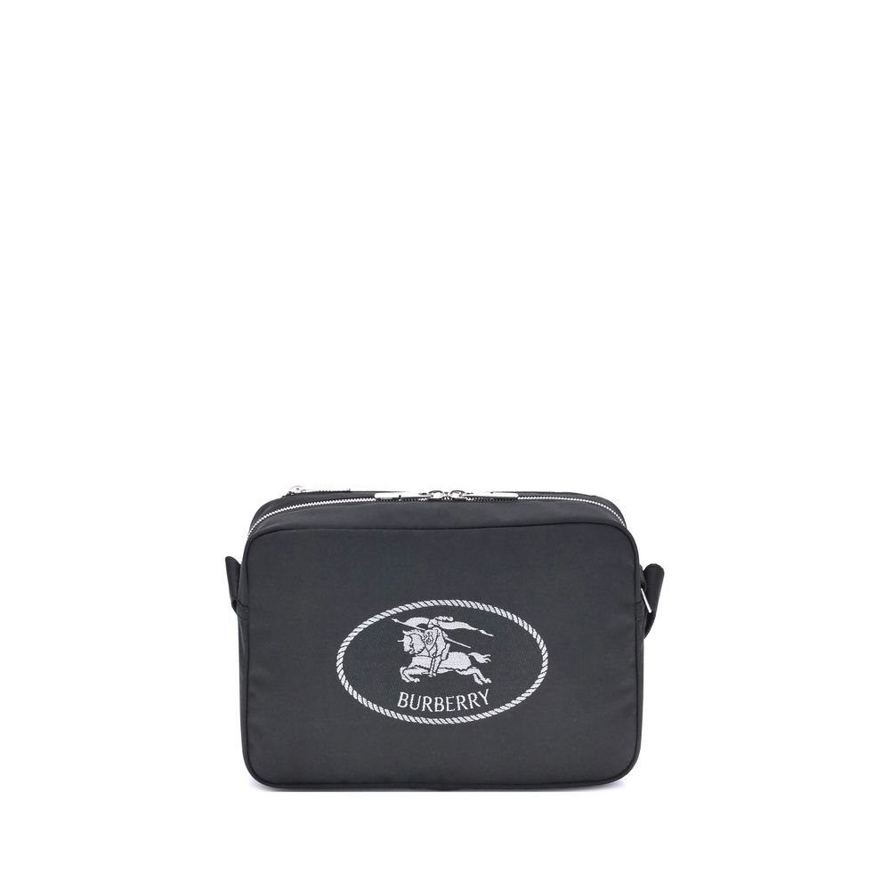 حقيبة كتف سوداء من البوليستر