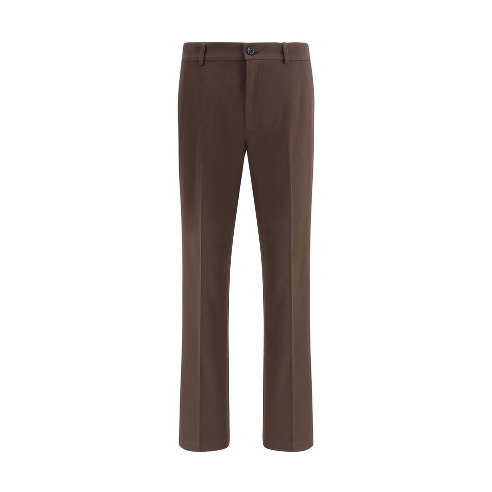 Brown Cotton Chino Pants
