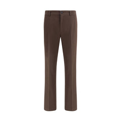 Brown Cotton Chino Pants