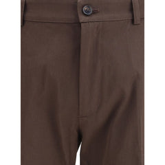 Brown Cotton Chino Pants