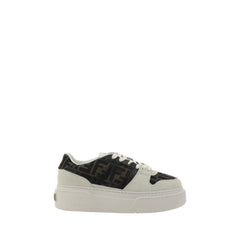 Brown Rubber Platform Sneakers