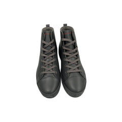 Grey Genuine Leather Men Sneaker