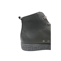 Grey Genuine Leather Men Sneaker