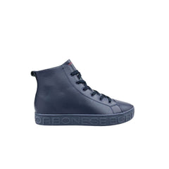 Blue Genuine Leather Men Sneaker
